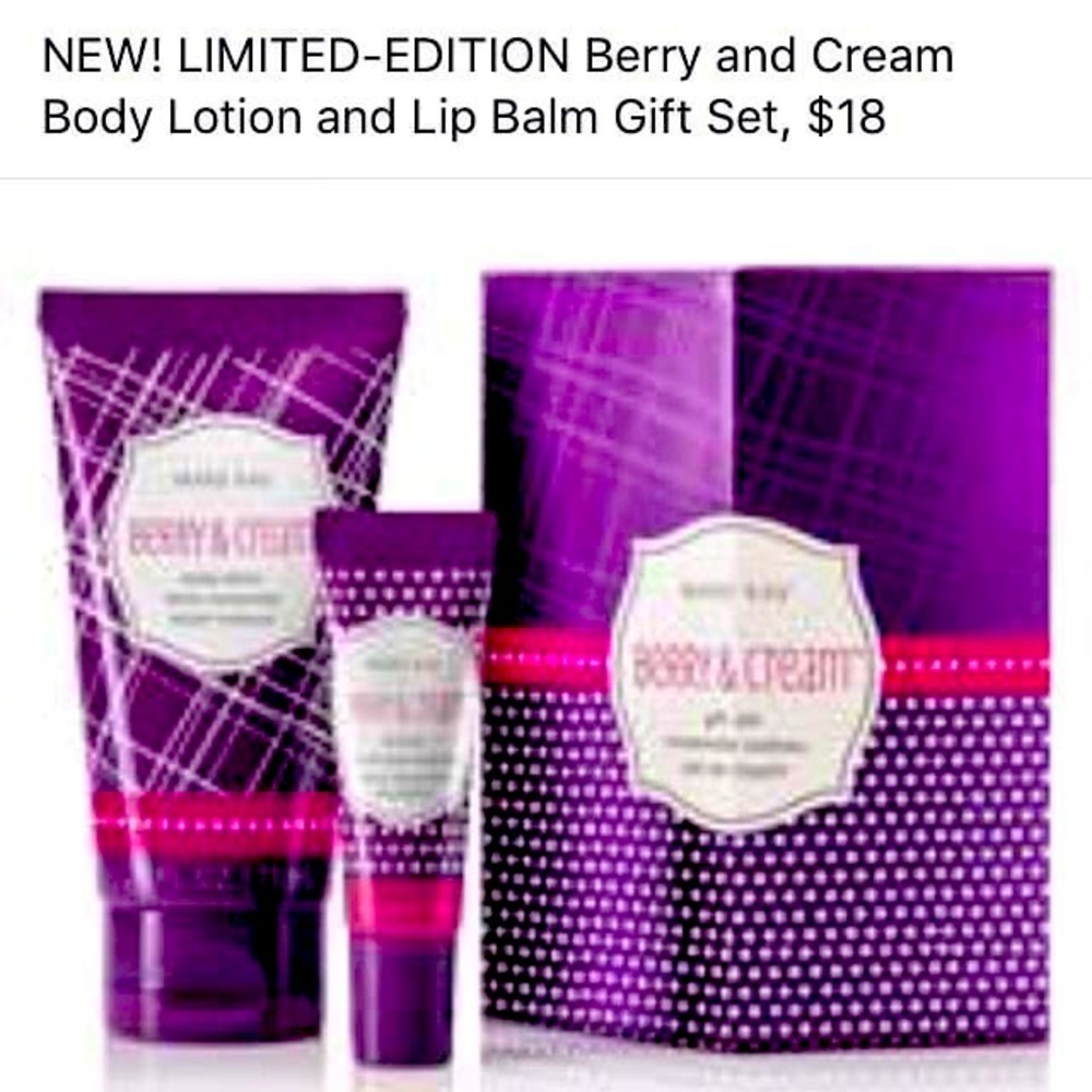 Mary Kay Body Lotion & Lip Balm - Berry & Cream